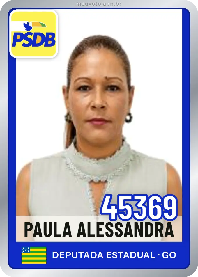 Carta de Paula Alessandra, número 45369, PSDB