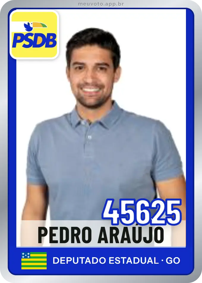 Carta de Pedro Araújo, número 45625, PSDB