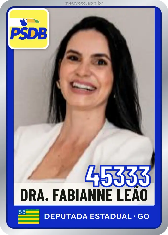 Carta de Dra. Fabianne Leão, número 45333, PSDB