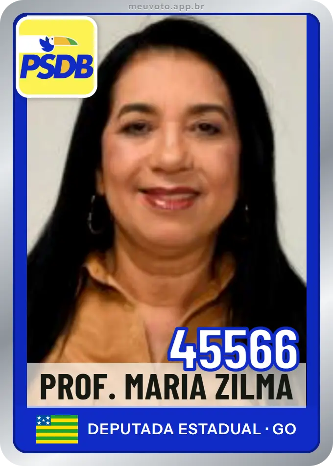 Carta de Prof. Maria Zilma, número 45566, PSDB