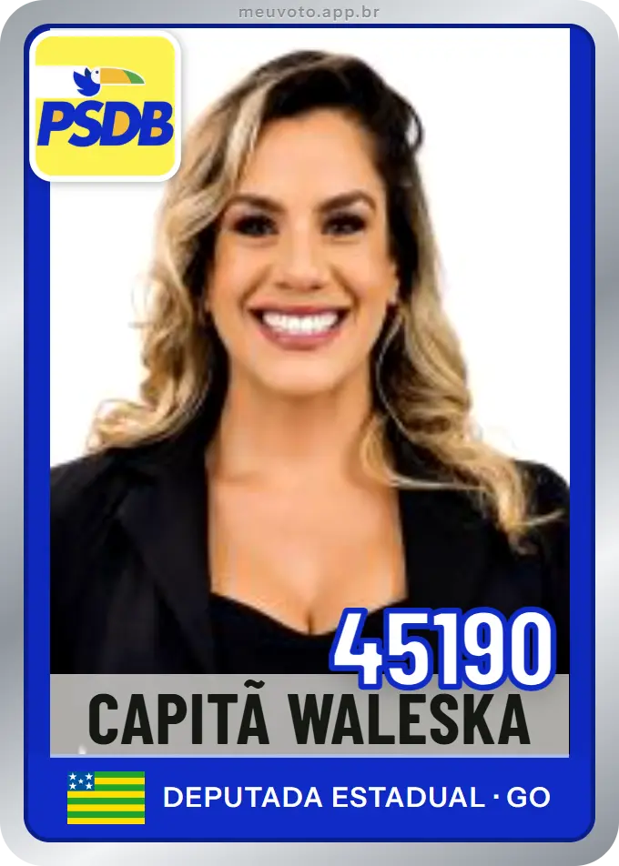 Carta de Capitã Waleska, número 45190, PSDB