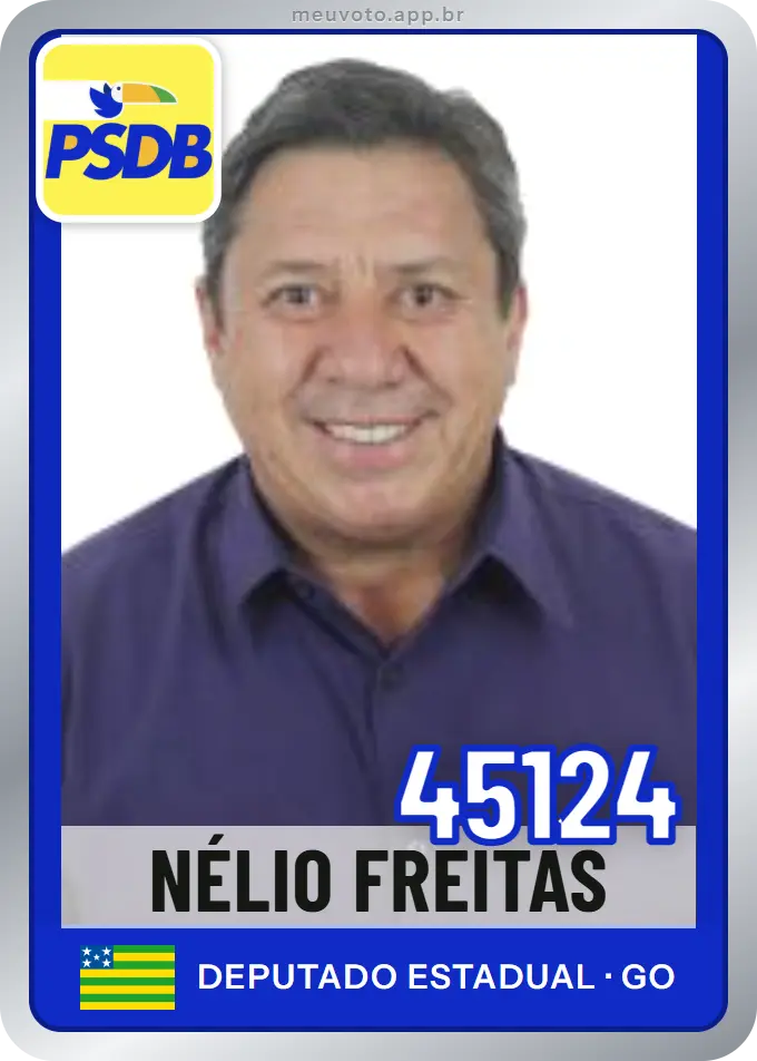 Carta de Nélio Freitas, número 45124, PSDB