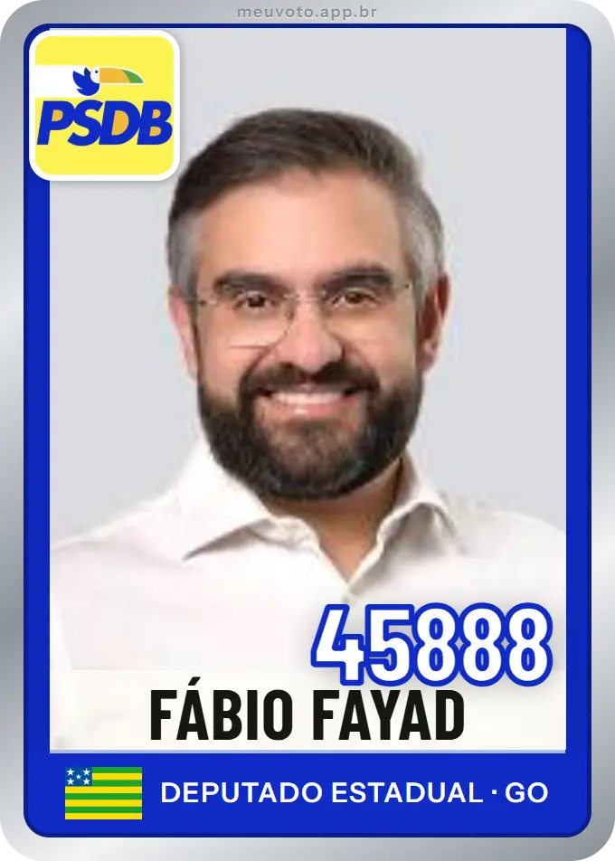 Carta de Fábio Fayad, número 45888, PSDB