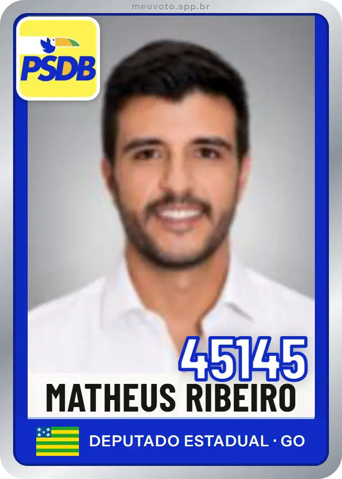 Carta de Matheus Ribeiro, número 45145, PSDB