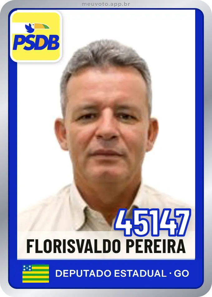 Carta de Florisvaldo Pereira, número 45147, PSDB