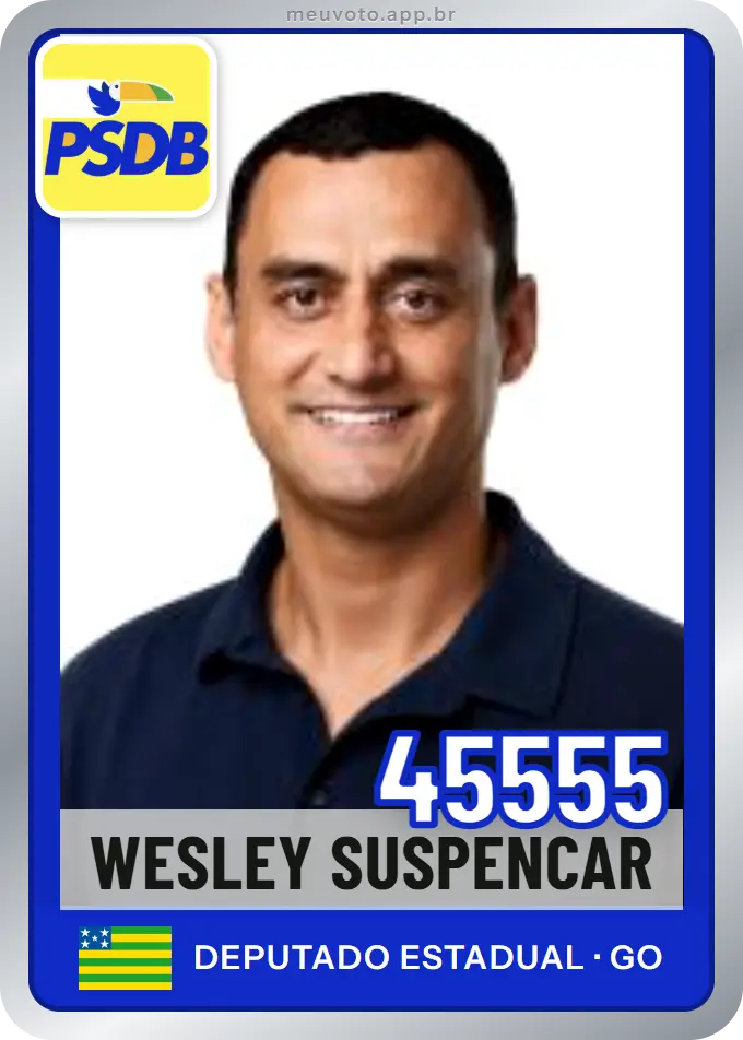 Carta de Wesley Suspencar, número 45555, PSDB