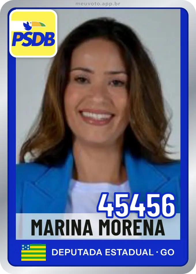 Carta de Marina Morena, número 45456, PSDB