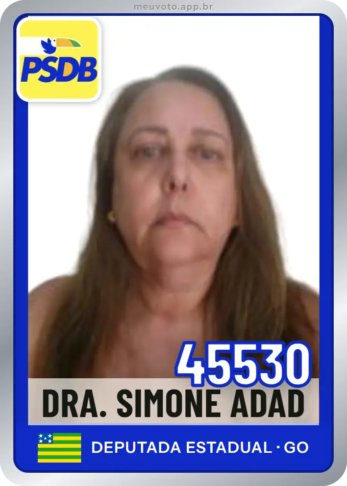 Carta de Dra. Simone Adad, número 45530, PSDB