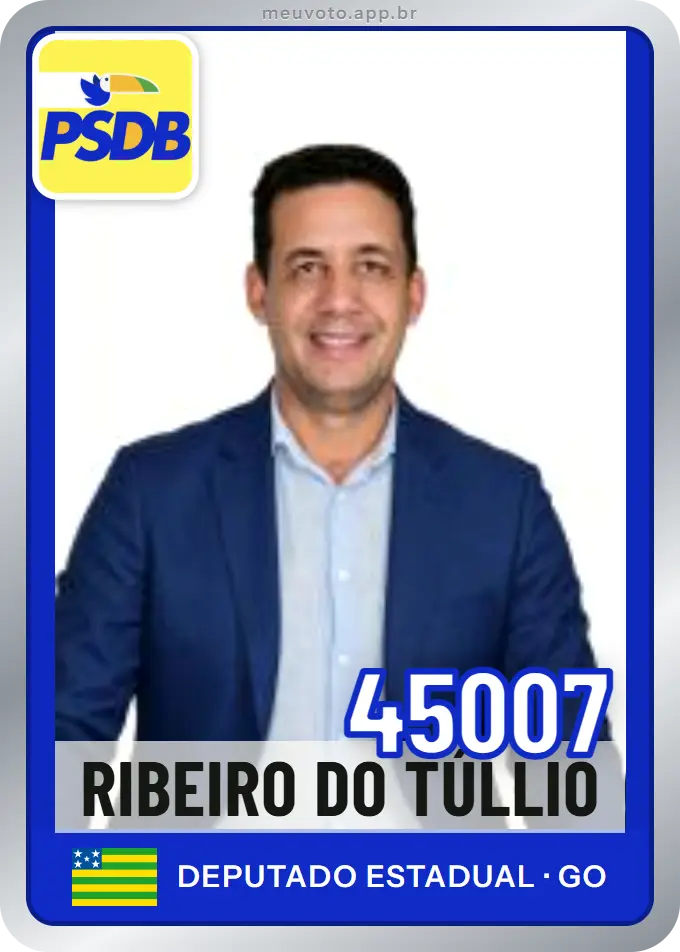 Carta de Ribeiro do Túllio, número 45007, PSDB