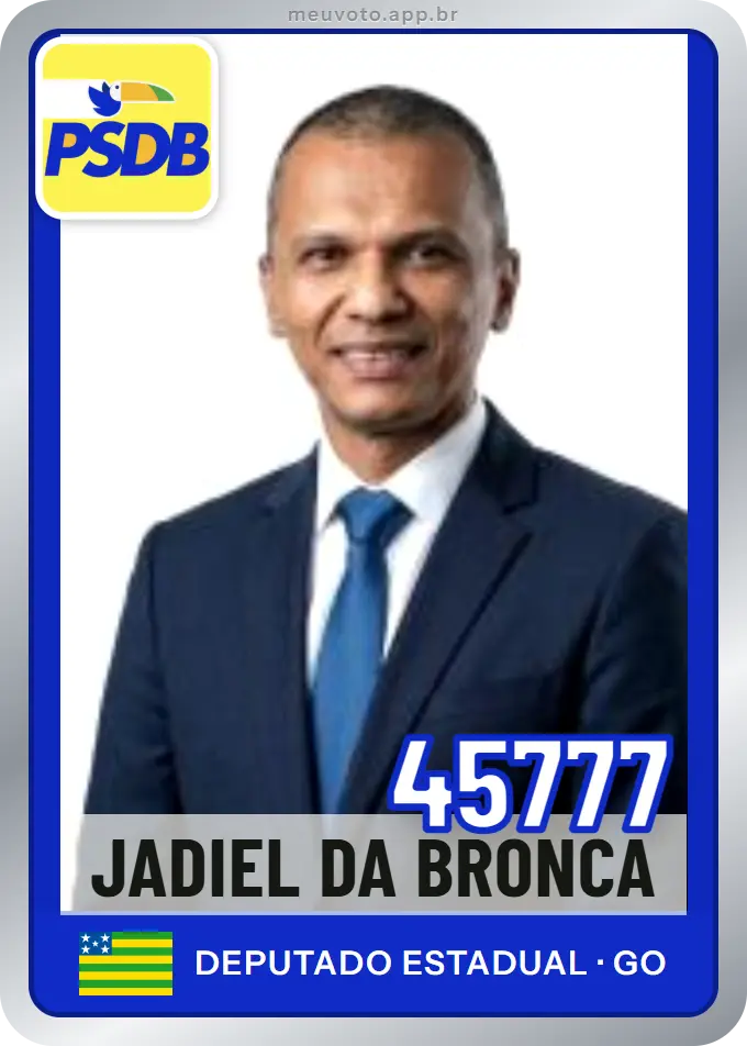 Carta de Jadiel da Bronca, número 45777, PSDB