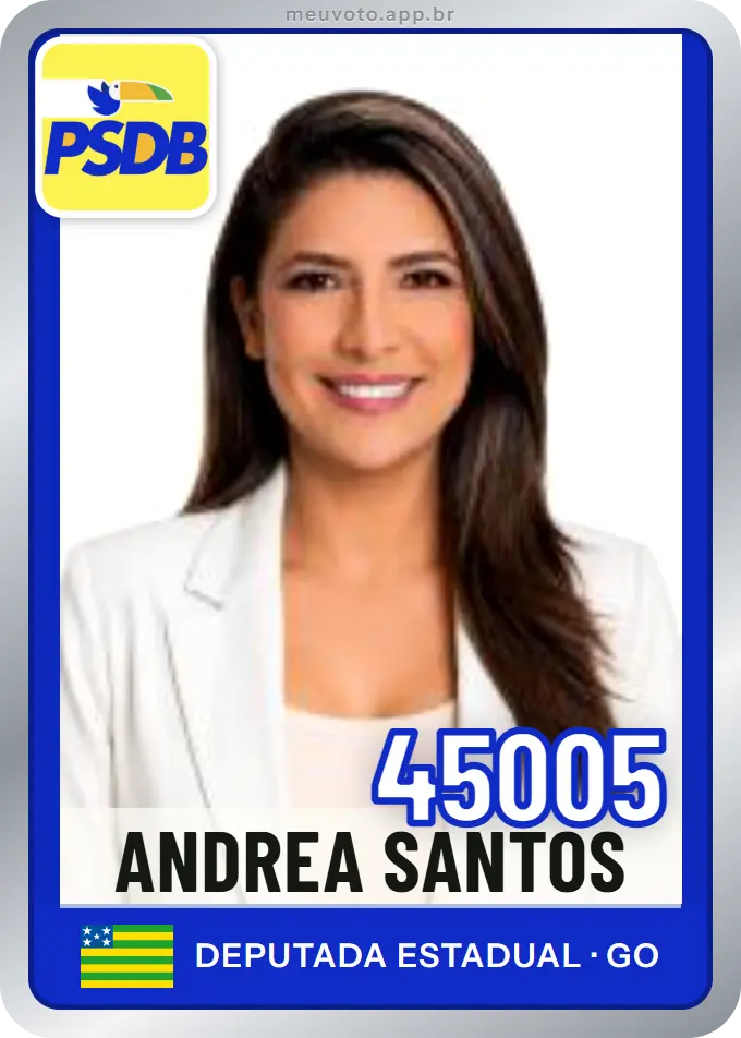 Carta de Andrea Santos, número 45005, PSDB