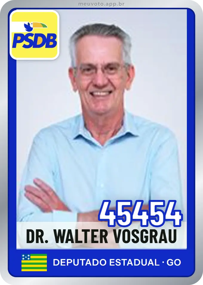 Carta de Dr. Walter Vosgrau, número 45454, PSDB