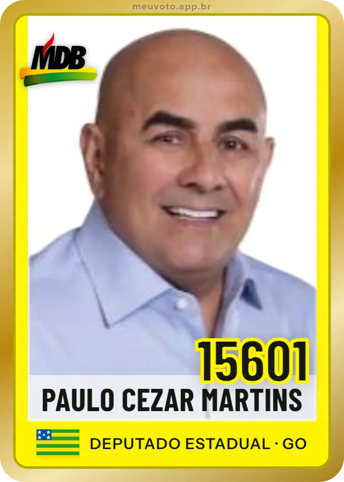 Carta de Paulo Cezar Martins, número 15601, MDB