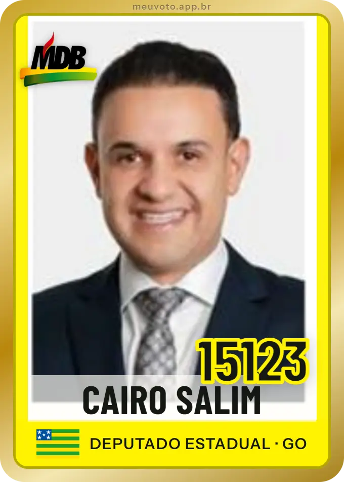 Carta de Cairo Salim, número 15123, MDB