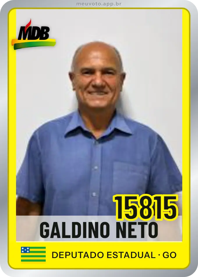 Carta de Galdino Neto, número 15815, MDB
