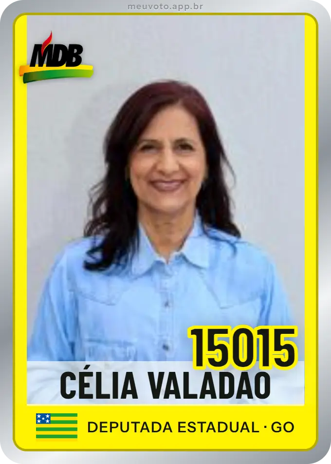 Carta de Célia Valadão, número 15015, MDB