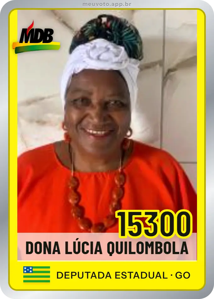 Carta de Dona Lúcia Quilombola, número 15300, MDB