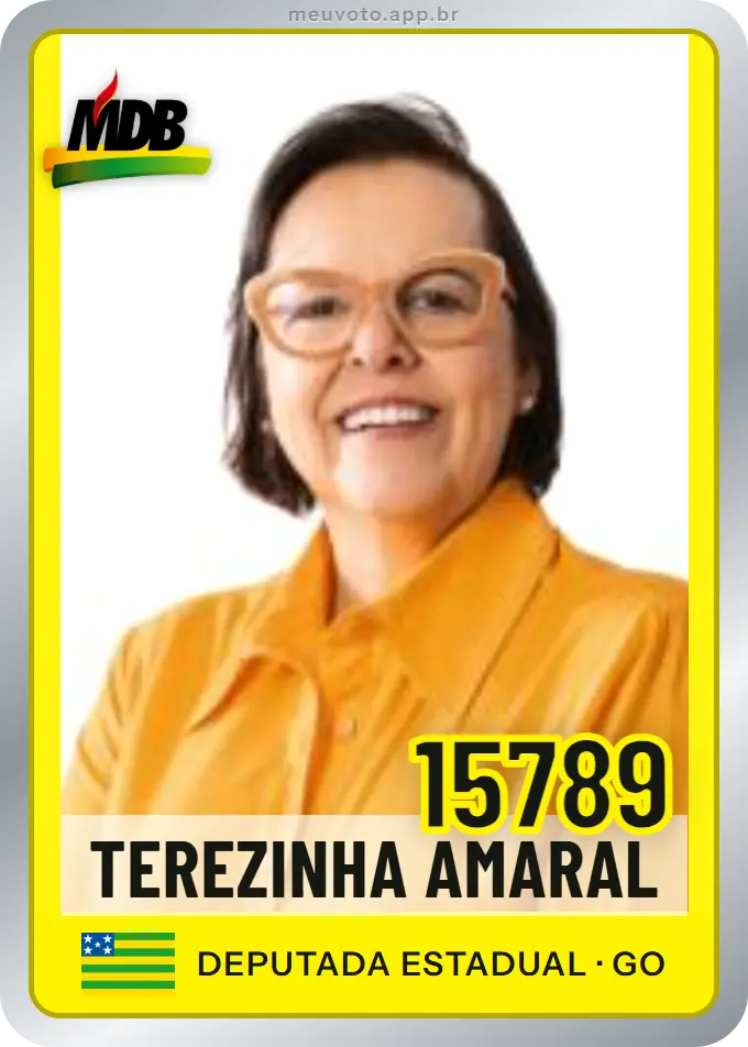Carta de Terezinha Amaral, número 15789, MDB