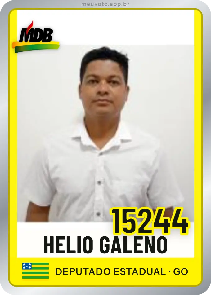 Carta de Helio Galeno, número 15244, MDB