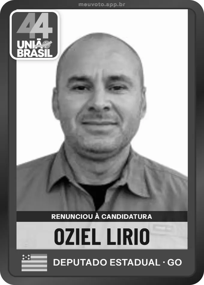 Carta de Oziel Lirio, União. Renunciou à candidatura e não vai à urna.
