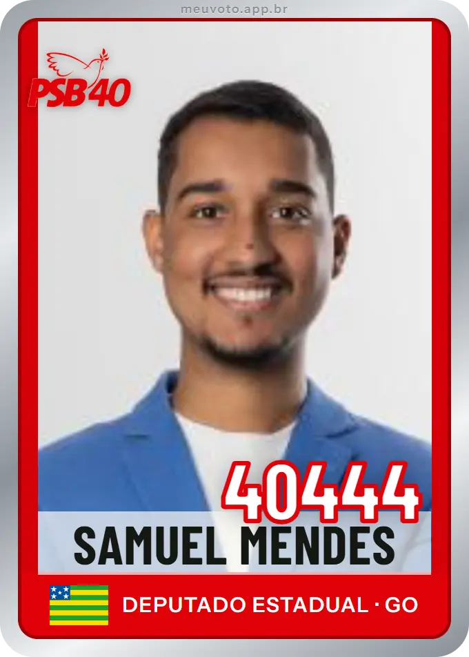 Carta de Samuel Mendes, número 40444, PSB