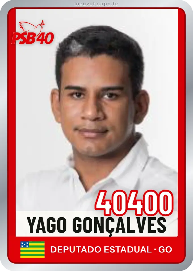 Carta de Yago Gonçalves, número 40400, PSB