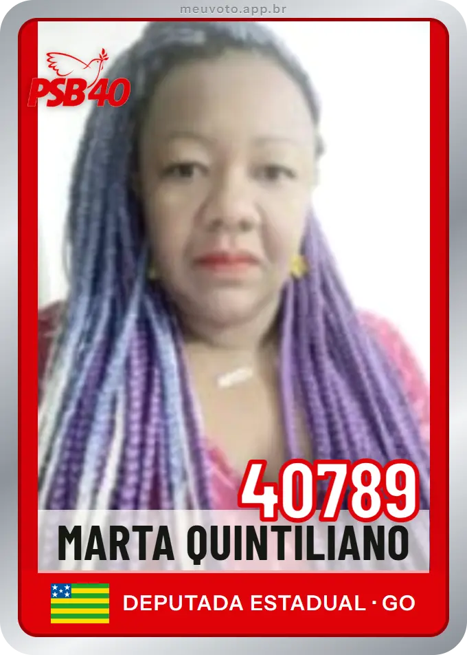 Carta de Marta Quintiliano, número 40789, PSB