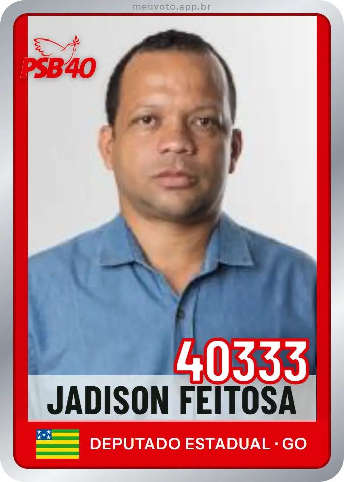 Carta de Jadison Feitosa, número 40333, PSB