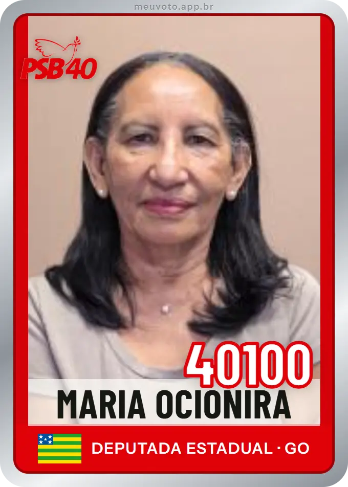 Carta de Maria Ocionira, número 40100, PSB