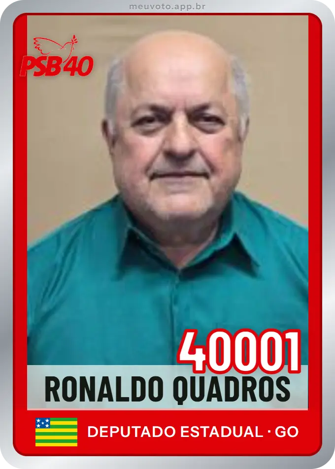 Carta de Ronaldo Quadros, número 40001, PSB