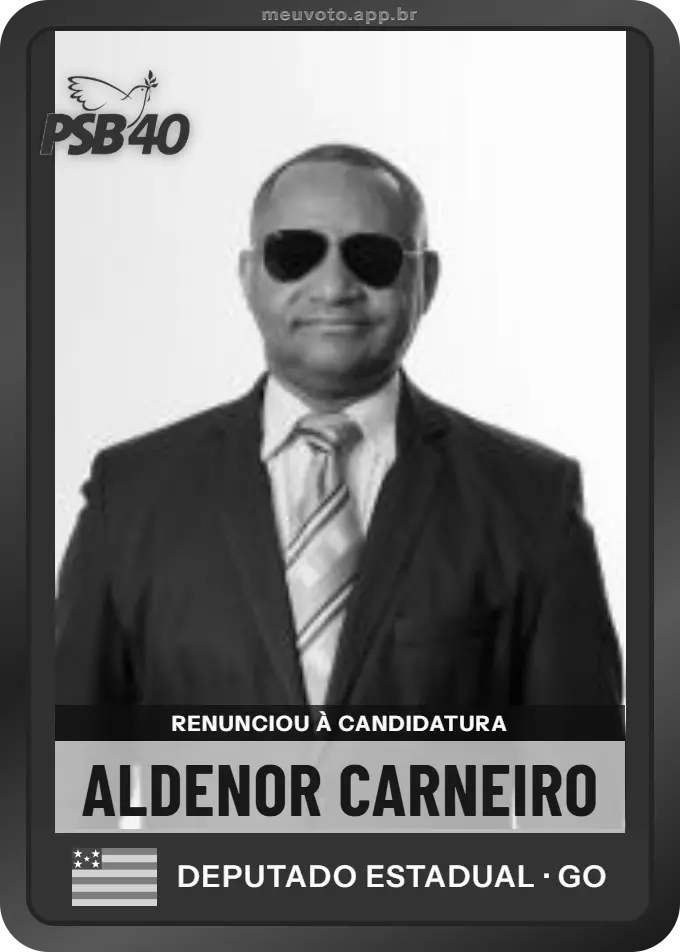 Carta de Aldenor Carneiro, PSB. Renunciou à candidatura e não vai à urna.