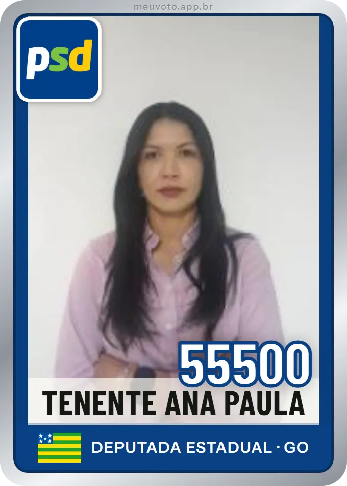 Carta de Tenente Ana Paula, número 55500, PSD