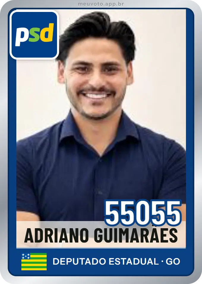 Carta de Adriano Guimarães, número 55055, PSD