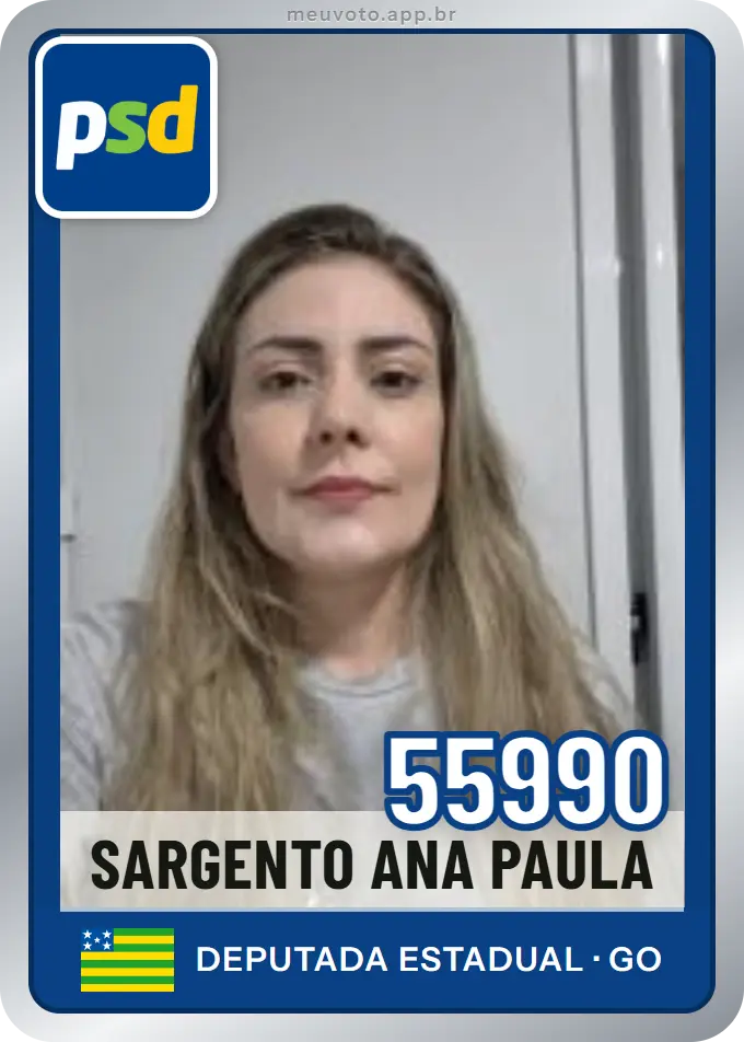Carta de Sargento Ana Paula, número 55990, PSD