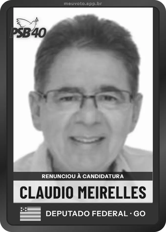 Carta de Claudio Meirelles, PSB. Renunciou à candidatura e não vai à urna.