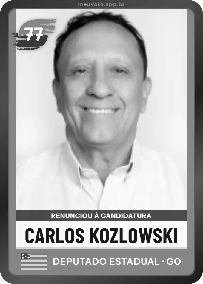 Carta de Carlos Kozlowski, Solidariedade. Renunciou à candidatura e não vai à urna.