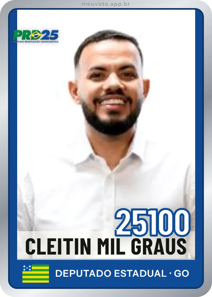 Carta de Cleitin Mil Graus, número 25100, PRD