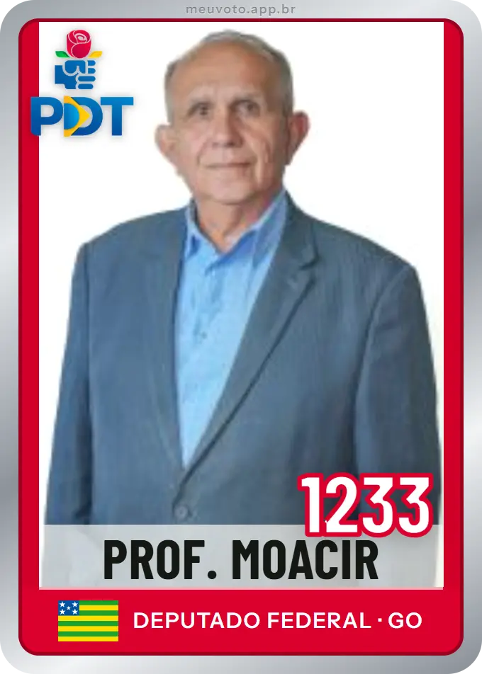 Carta de Prof. Moacir, número 1233, PDT
