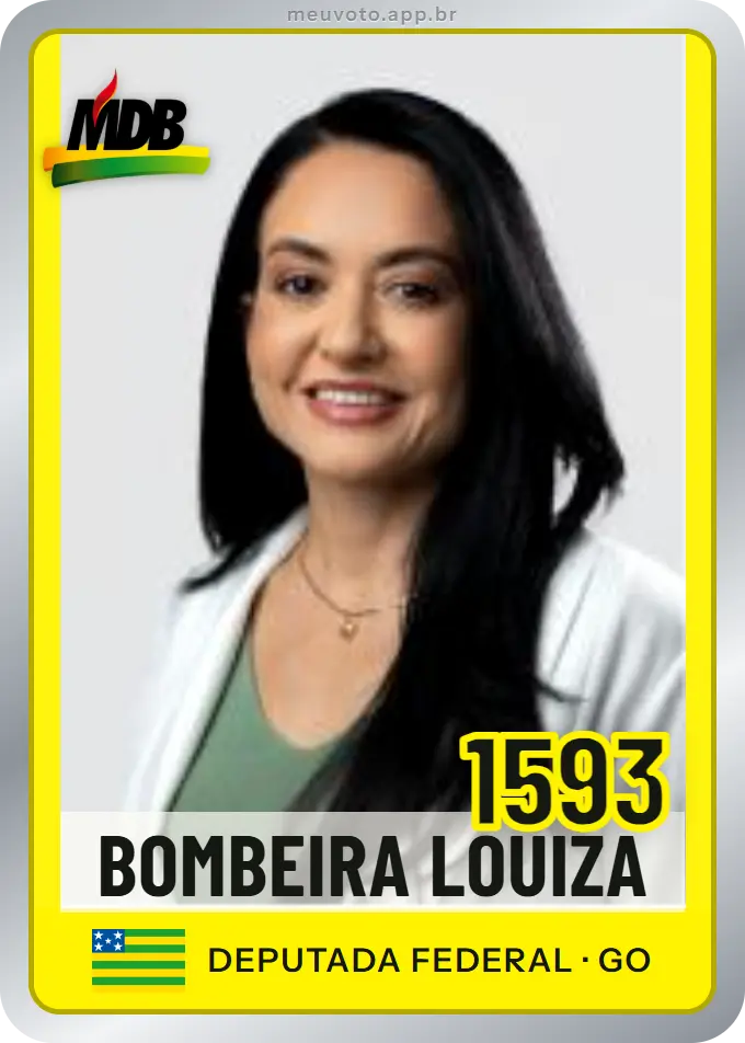 Carta de Bombeira Louiza, número 1593, MDB