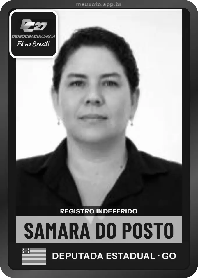 Carta de Samara do Posto, DC. Teve o registro indeferido pelo TSE e não vai à urna.
