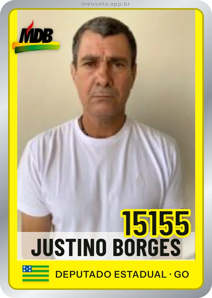 Carta de Justino Borges, número 15155, MDB
