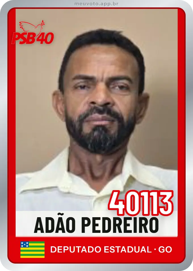 Carta de Adão Pedreiro, número 40113, PSB