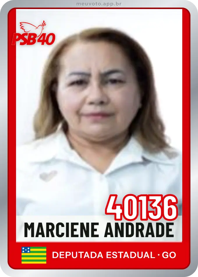 Carta de Marciene Andrade, número 40136, PSB