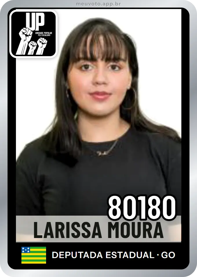 Carta de Larissa Moura, número 80180, UP