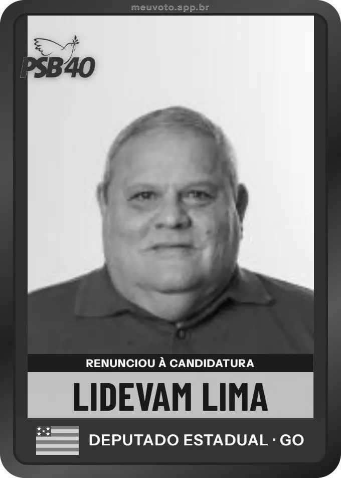 Carta de Lidevam Lima, PSB. Renunciou à candidatura e não vai à urna.