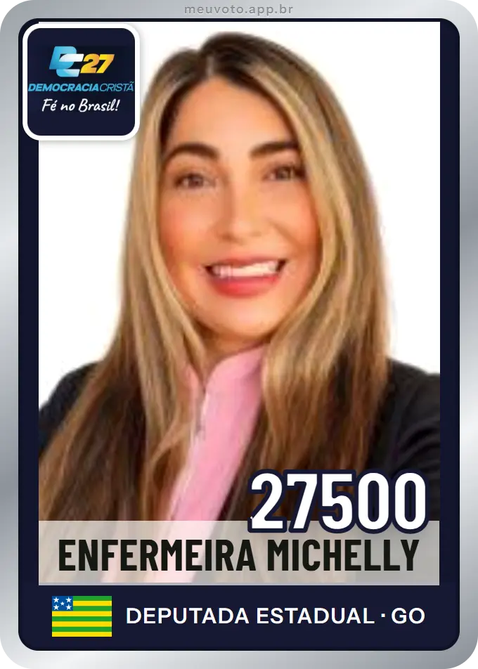 Carta de Enfermeira Michelly, número 27500, DC