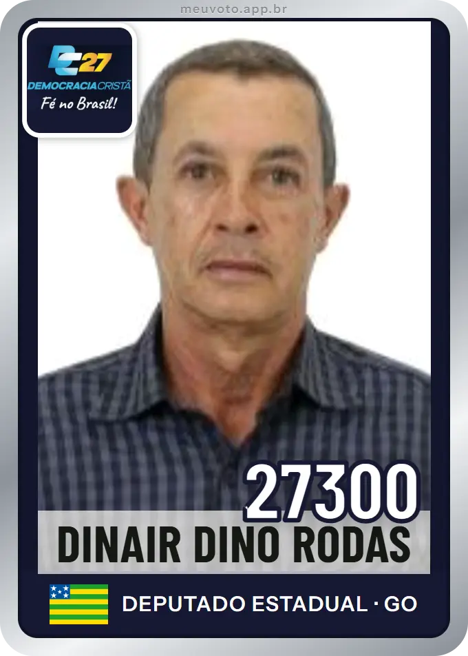 Carta de Dinair Dino Rodas, número 27300, DC