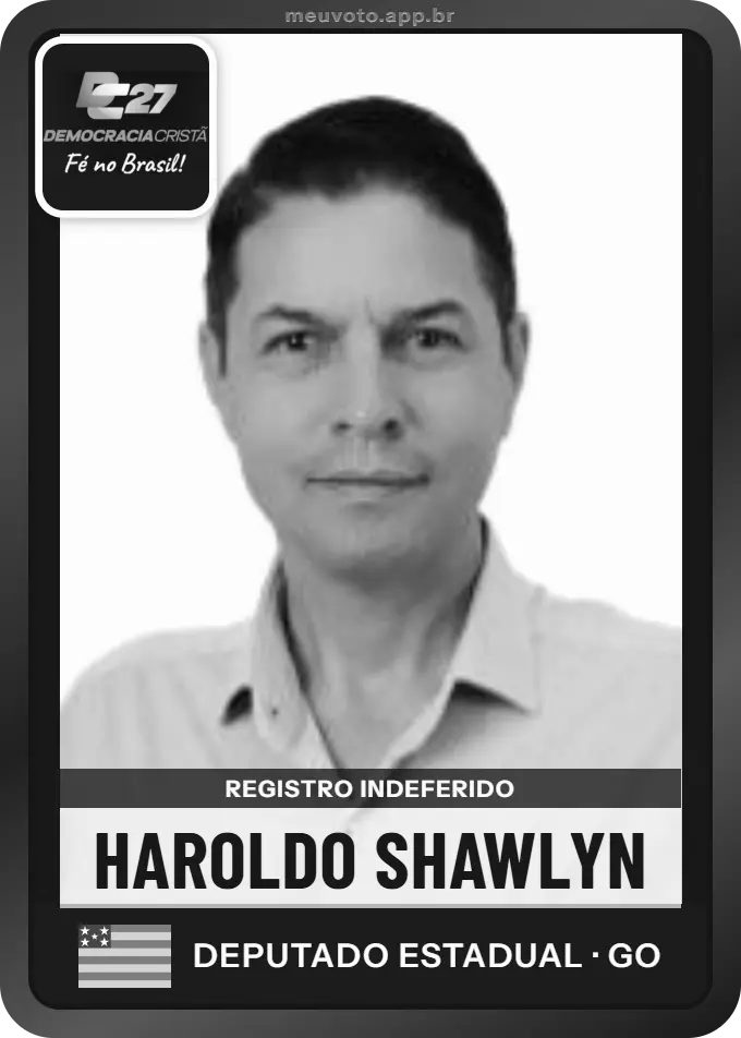 Carta de Haroldo Shawlyn, DC. Teve o registro indeferido pelo TSE e não vai à urna.