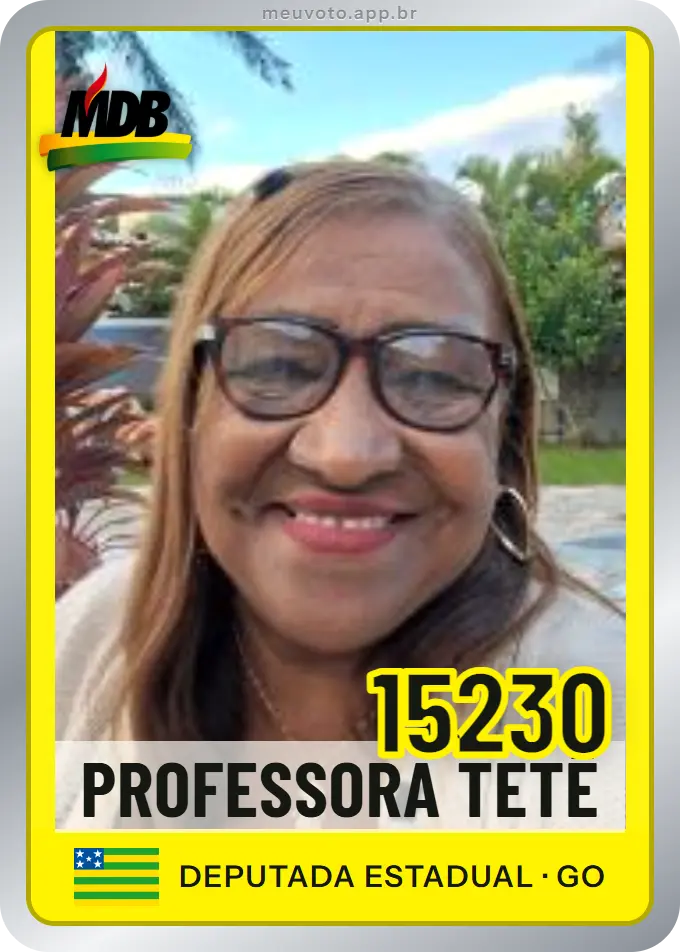 Carta de Professora Tetê, número 15230, MDB