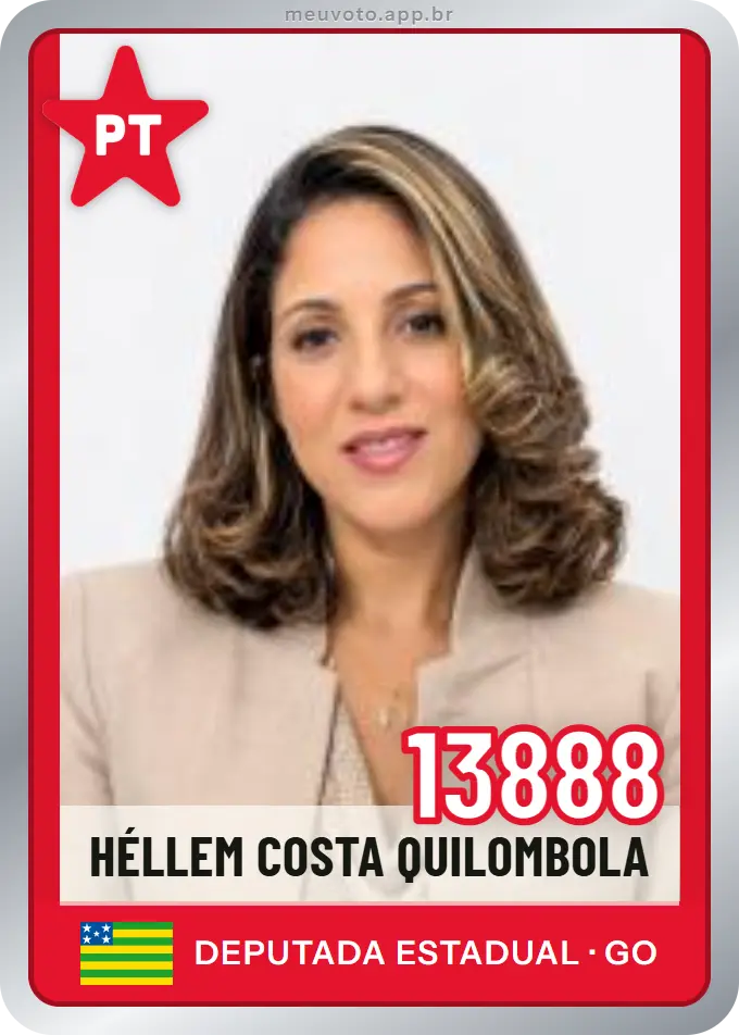 Carta de Héllem Costa Quilombola, número 13888, PT